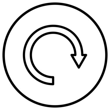 Dairesel ok vektörü Simge Tasarımı İllüstrasyonu