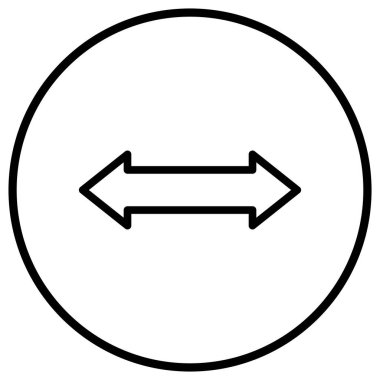 Yatay Vektör Simgesi Tasarım İllüstrasyonu