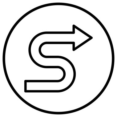 Zigzag Vektör Simgesi Tasarım İllüstrasyonu