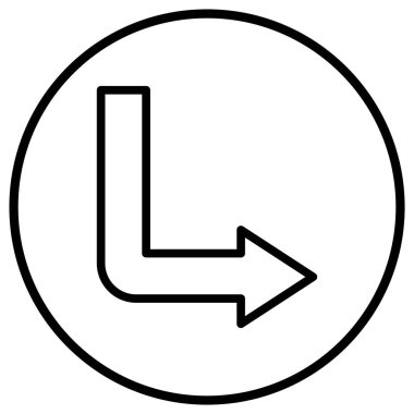 Sağ Alt Vektör Simgesi Tasarım İllüstrasyonu