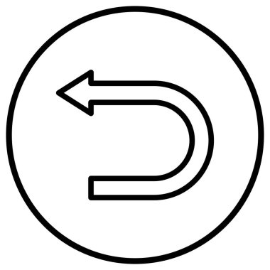 Dönüş Vektörü Simgesi Tasarım İllüstrasyonu