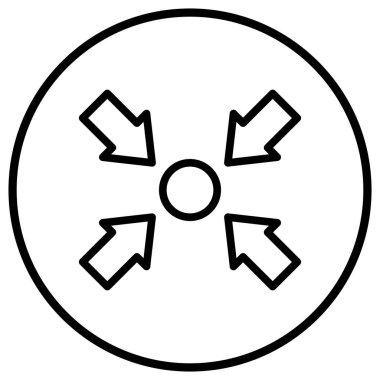 Odaklama Vektörü Simgesi Tasarım İllüstrasyonu