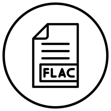 FLAC Vektör Simgesi Tasarım İllüstrasyonu
