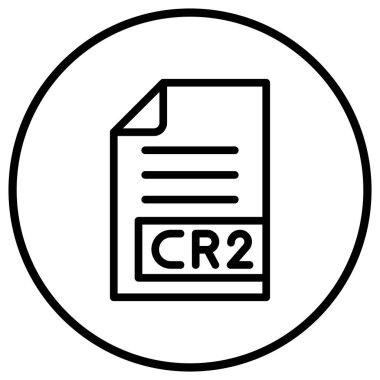 CR2 Vektör Simgesi Tasarım İllüstrasyonu