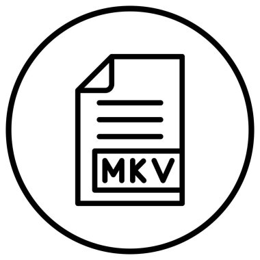 MKV Vektör Simgesi Tasarım İllüstrasyonu
