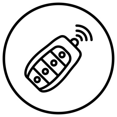 Akıllı Anahtar Vektörü Simgesi Tasarım İllüstrasyonu