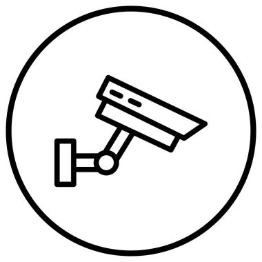Cctv Vektör Simgesi Tasarım İllüstrasyonu