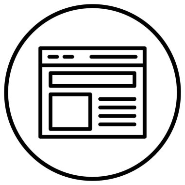 Web Sitesi Vektör Simgesi Tasarım İllüstrasyonu