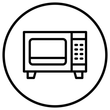 Mikrodalga Vektör Simgesi Tasarım İllüstrasyonu