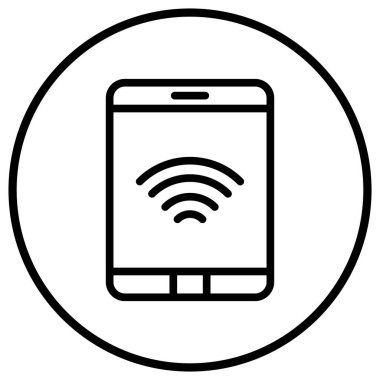 Tablet Vektör Simgesi Tasarım İllüstrasyonu