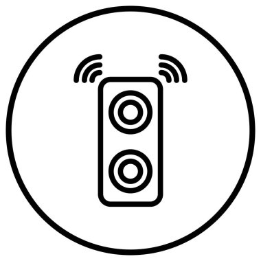 Sözcü Vektör Simgesi Tasarım İllüstrasyonu