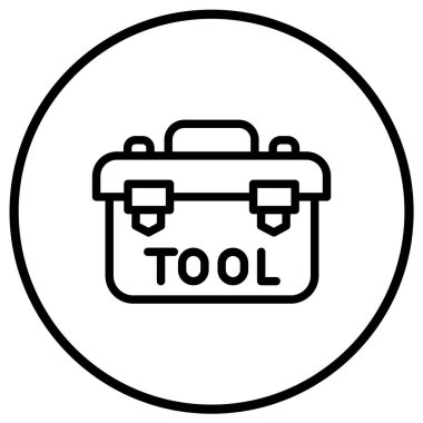 Araç Kutusu Vektör Simgesi Tasarım İllüstrasyonu