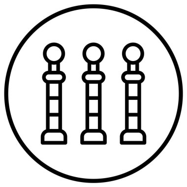 Bollards Vektör Simgesi Tasarım İllüstrasyonu