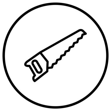 Saw Vektör Simgesi Tasarım İllüstrasyonu