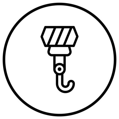 Kanca Vektörü Simgesi Tasarım İllüstrasyonu