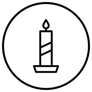 Mum Vektörü Simgesi Tasarım İllüstrasyonu