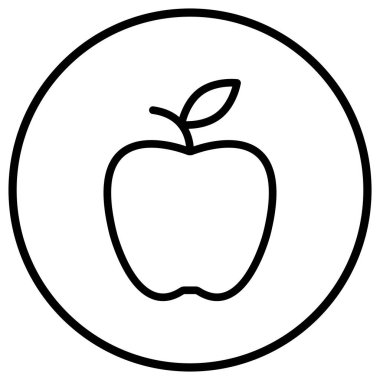 Apple Vektör Simgesi Tasarım İllüstrasyonu