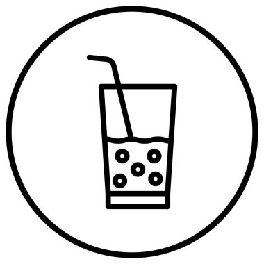 Meyve suyu Vektörü Simgesi Tasarımı Çizimi