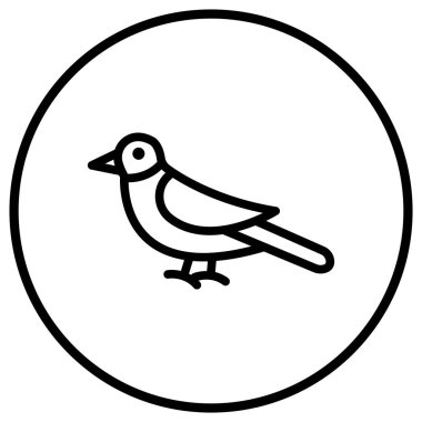 Kuş Vektörü Simgesi Tasarım İllüstrasyonu