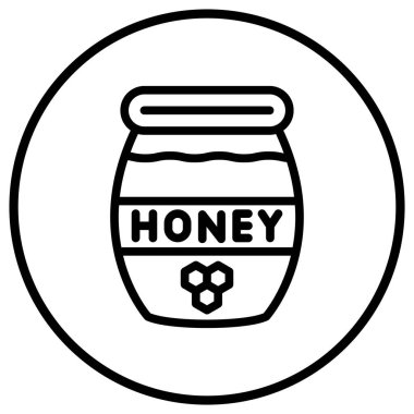 Bal Vektörü Simgesi Tasarım İllüstrasyonu