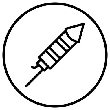 Firework Vektör Simgesi Tasarım İllüstrasyonu