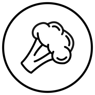 Brokoli Vektör Simgesi Tasarım İllüstrasyonu