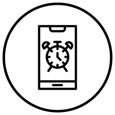 Saat Vektörü Simgesi Tasarım İllüstrasyonu