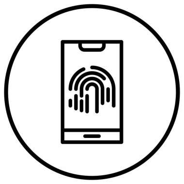 Parmak izi Vektör Simgesi Tasarım İllüstrasyonu