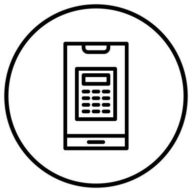 Hesap Makinesi Vektör Simgesi Tasarım İllüstrasyonu