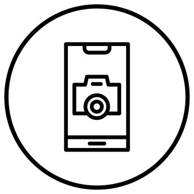 Kamera Vektörü Simgesi Tasarım İllüstrasyonu