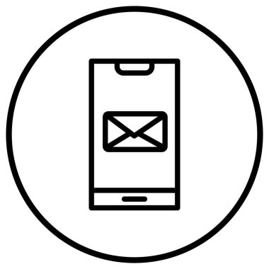 E- posta Vektörü Simgesi Tasarım İllüstrasyonu