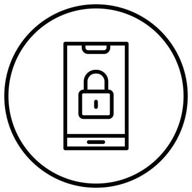 Kilit Vektörü Simgesi Tasarım İllüstrasyonu