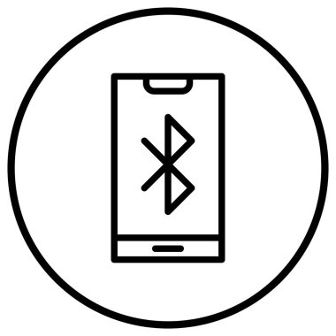 Bluetooth Vektör Simgesi Tasarım İllüstrasyonu