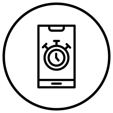 Stopwatch Vektör Simgesi Tasarım İllüstrasyonu