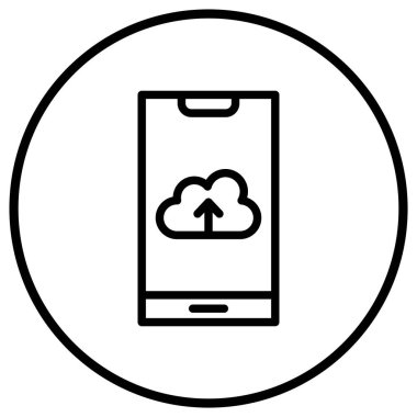 Bulut Vektörü Simgesi Tasarım İllüstrasyonu