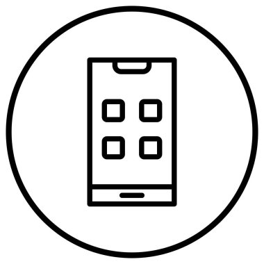 Uygulama Vektörü Simgesi Tasarım İllüstrasyonu