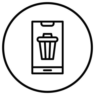 Bin Vektör Simgesi Tasarım İllüstrasyonu