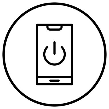 Güç Vektörü Simgesi Tasarım İllüstrasyonu