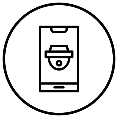 Cctv Vektör Simgesi Tasarım İllüstrasyonu