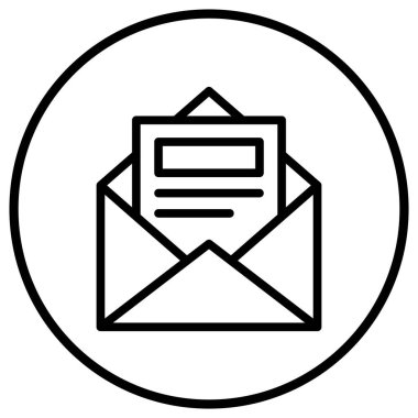 E- posta Vektör Simgesi Tasarım İllüstrasyonu
