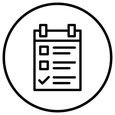 Denetim Listesi Vektör Simgesi Tasarım İllüstrasyonu