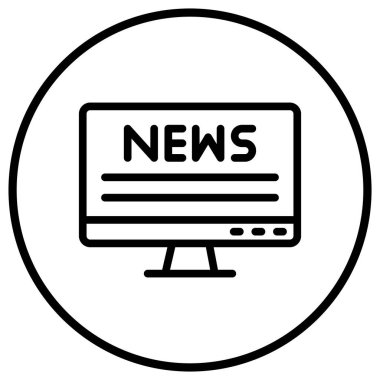 Haber Vektörü Simgesi Tasarım İllüstrasyonu