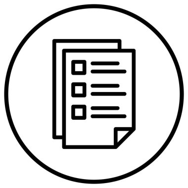 Belge Vektörü Simgesi Tasarım İllüstrasyonu