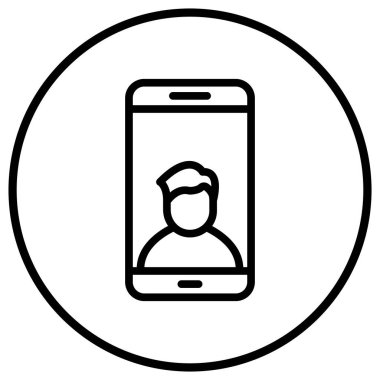 Video çağrısı Vektör Simgesi Tasarım İllüstrasyonu