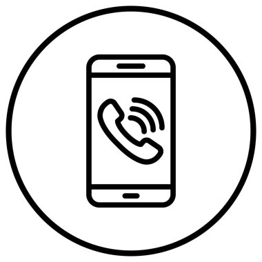 Mobil Arama Vektör Simgesi Tasarım ResmiComment