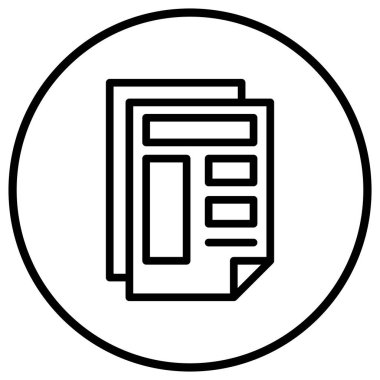 Şablon Vektör Simgesi Tasarım İllüstrasyonu