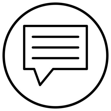 Yorum Vektörü Simgesi Tasarım İllüstrasyonu