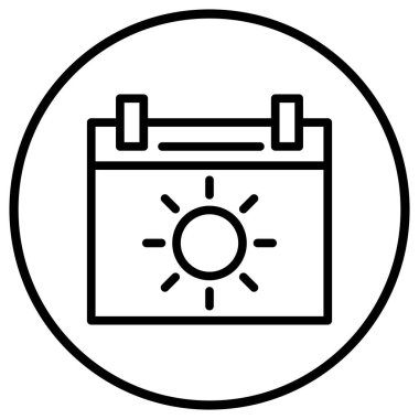 Takvim Vektörü Simgesi Tasarım İllüstrasyonu