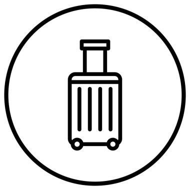 Bagaj Vektörü Simgesi Tasarım İllüstrasyonu