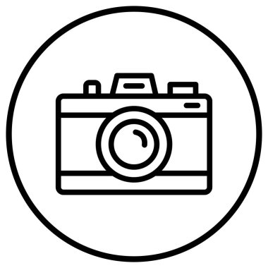 Kamera Vektörü Simgesi Tasarım İllüstrasyonu